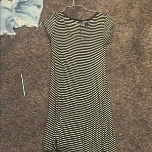 Black and White Striped T shirt dress